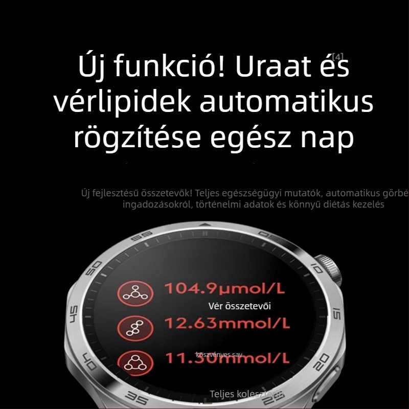 Okosóra nem invazív vércukormérés, húgysav monitorozás, vérnyomás és pulzus, NFC offline fizetés