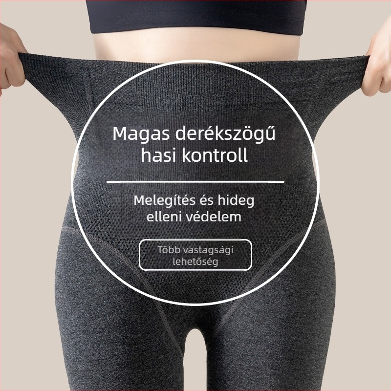Női magas derekú hal formázó leggings, hasformázó, fenékemelés, fleece belső meleg, viszkóz 70–80%
