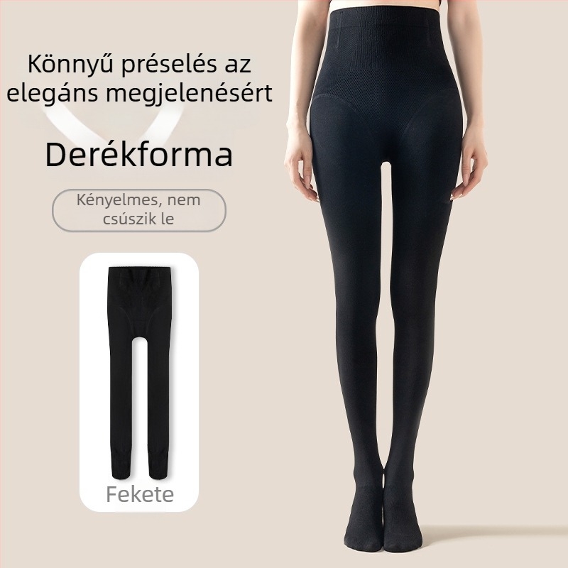 Női magas derekú hal formázó leggings, hasformázó, fenékemelés, fleece belső meleg, viszkóz 70–80%