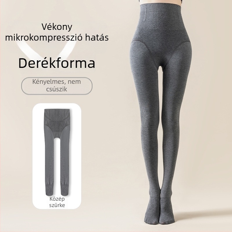 Női magas derekú hal formázó leggings, hasformázó, fenékemelés, fleece belső meleg, viszkóz 70–80%