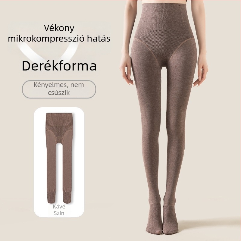 Női magas derekú hal formázó leggings, hasformázó, fenékemelés, fleece belső meleg, viszkóz 70–80%
