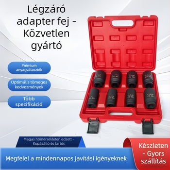 Pneumatikus dugófej – nehéz kivitel, hosszított hatszög, 40Cr acél, univerzális kompatibilitás