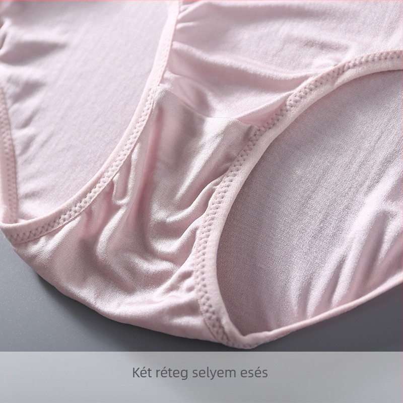 Női magas derekú selyem alsónemű, lélegző kötött, 100% mulberry selyem, bélés selyem