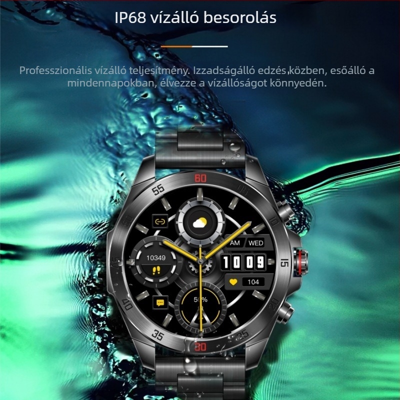 NX1pro okosóra – teljes fém üzleti kialítás, AMOLED kijelző, rozsdamentes acél szíj, alumínium ötvözet tokozás, mindennapi vízállóság, 7–14 napos akkumulátor-élettartam, Android-kompatibilis