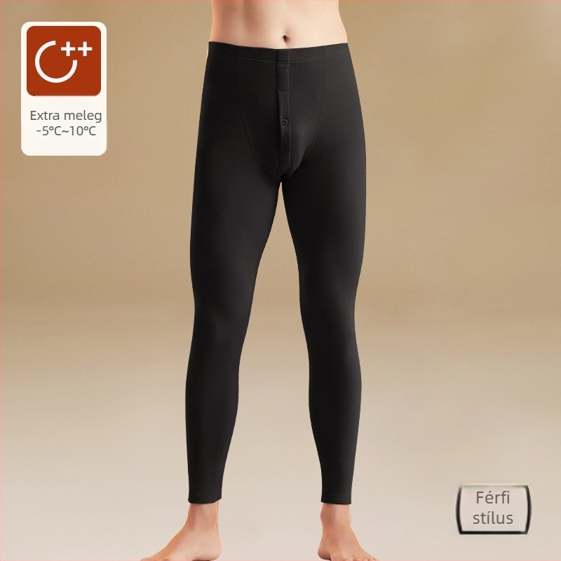 Magas derekú pamut termo leggings fleece béléssel – vastag, 280 g, 9/10 hossz