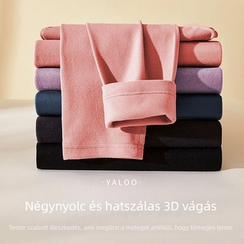 Pár számára Termál aláöltözet applikációval – kationikus poliészter, kétszeres rétegű, varratmentes, kerek nyakú, hosszú ujjú felső + nadrág, őszi-téli