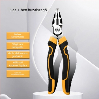 Német stílusú ipari huzalszúró fogó, energia-megtakarítás, villanyszerelő fogó tűs végű, univerzális állkapcsok, vágási átmérő 4,6 mm