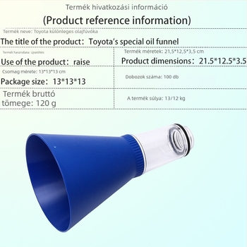 Toyota motorolaj tölcsér – szétszedhető, hordozható, PVE anyag, Longtian