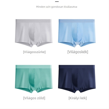 Férfi boxeralsónadrág jégselyem antibakteriális, egyenként csomagolva, nagy méret, légáteresztő