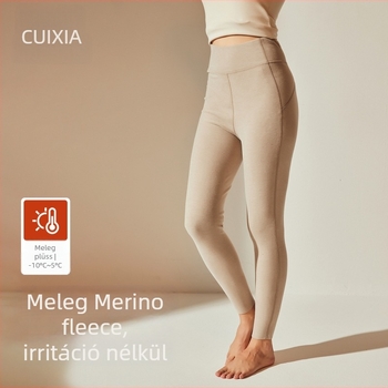 Magas derekú termikus leggings, akril anyagból, uniszex