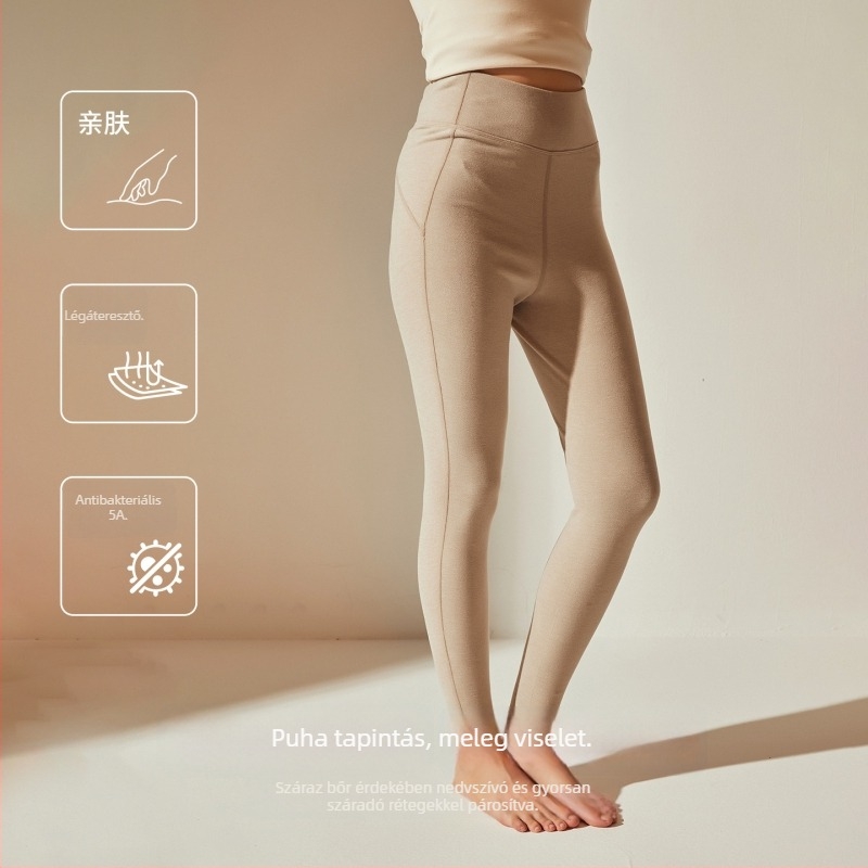Magas derekú termikus leggings, akril anyagból, uniszex