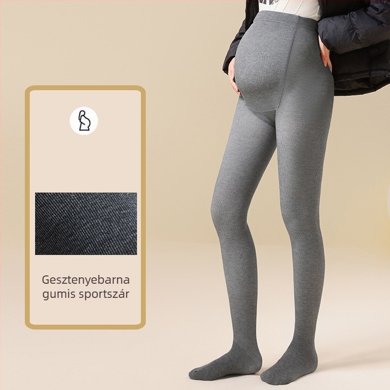 Kismama leggings has-támogatással, viszkóz anyagból, vastag fleece belsővel ősz-télre, nedvszívó, szagmegkötő
