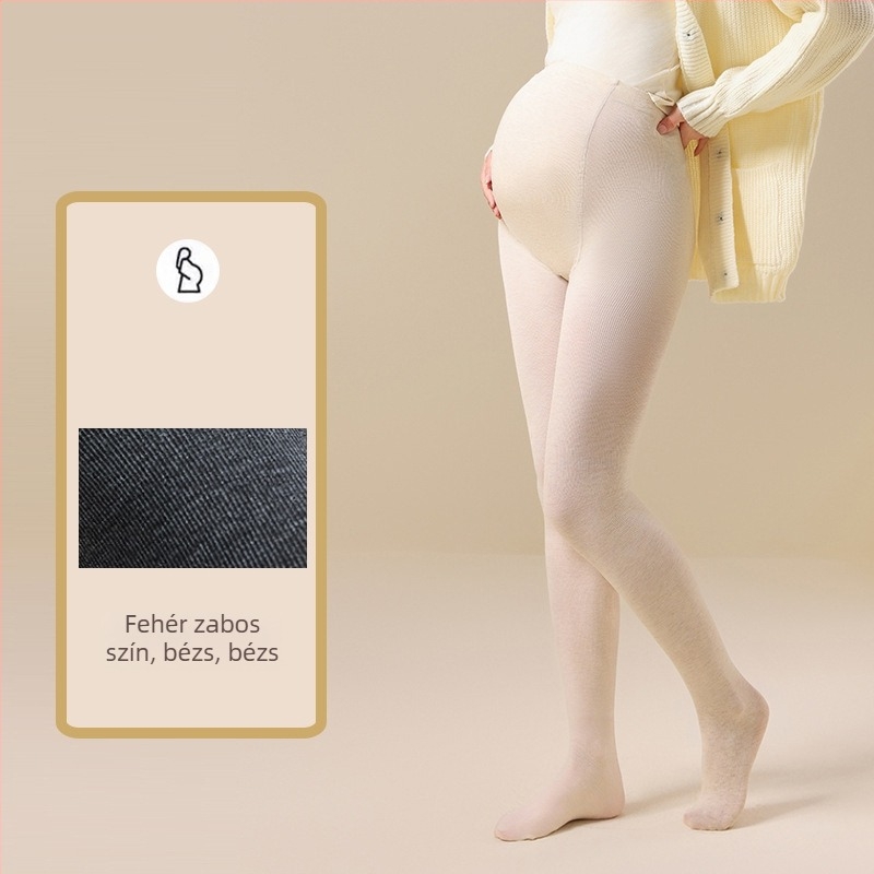 Kismama leggings has-támogatással, viszkóz anyagból, vastag fleece belsővel ősz-télre, nedvszívó, szagmegkötő