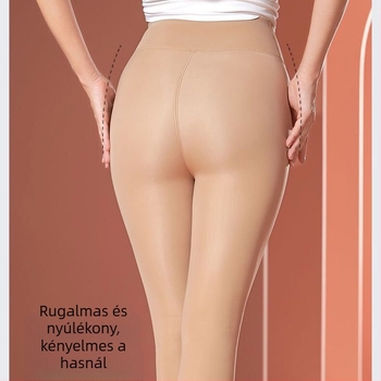400 g ultranagy vastagságú fleece-beléssel bélelt harisnya őszre-télre, természetes láb kinézet, teljes hosszúságú