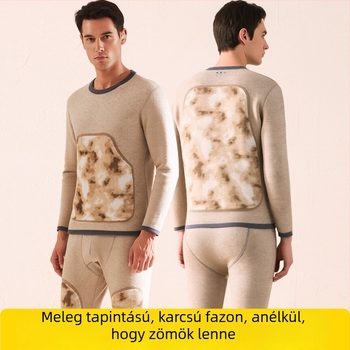 Férfiaknak tervezett termikus alsóruha készlet vastag fleece-szel, minky velúrral, selyemmel és extra vast töltőbetéttel a hideg ellen