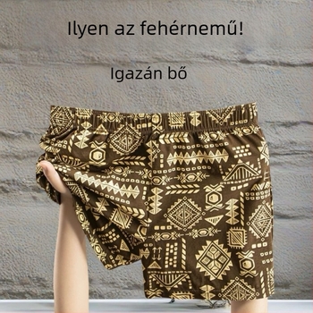 Etno-stílusú pamut férfi lounge nadrág, szabad esés, légáteresztő, otthoni viselet, plusz méret