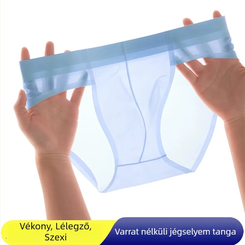 Nyári Ice Silk varrás nélküli, lélegző férfi alsónemű