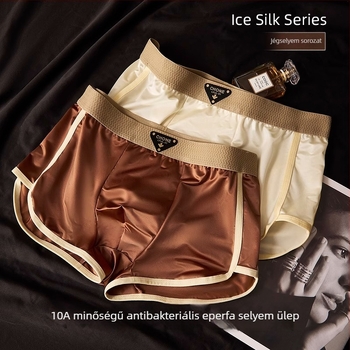 Férfi satin boxer alsónadrág, egyszínű, 10A antibakteriális, nagy méret