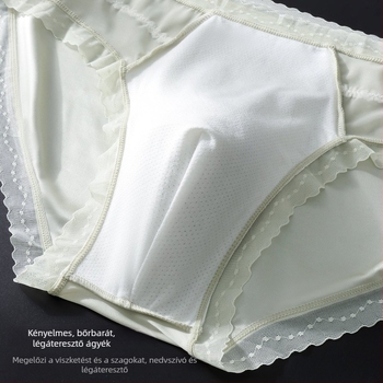 Férfi seamless Ice Silk alsónadrág, lélegző 3D kontúrral, középső derekú