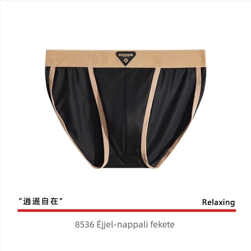 Férfi Ice Silk magas kivágású, légáteresztő nylon alsónemű