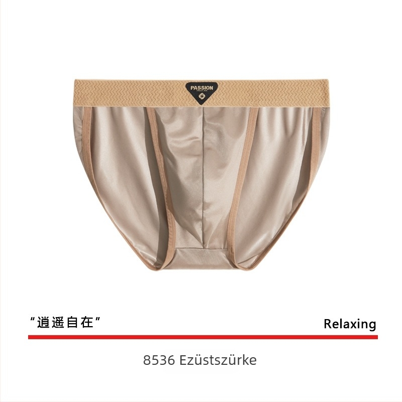 Férfi Ice Silk magas kivágású, légáteresztő nylon alsónemű