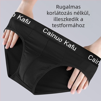Férfi középmagas derekú alsónemű ice silk anyagból, lélegző és divatos