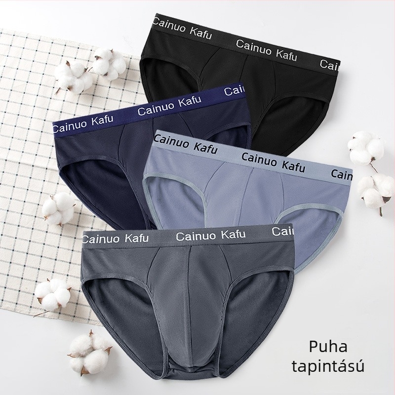 Férfi középmagas derekú alsónemű ice silk anyagból, lélegző és divatos