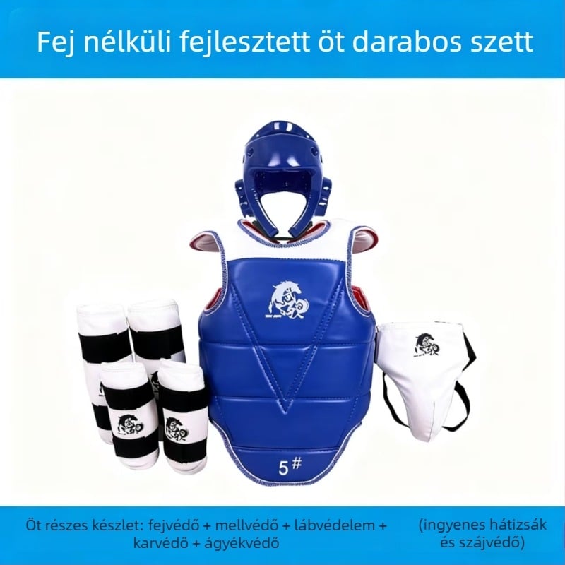 Taekwondo védőfelszerelés teljes készlet felnőtteknek, megnövelt párnázású edzőfelszerelés