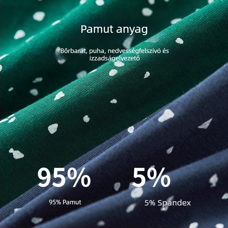 Férfi boxerek, virágos mintázat, pamut 90-95%, légáteresztő, középmagas derekú