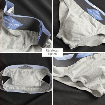 Férfi pamut alsónemű, légáteresztő, kötött anyag, alacsony derekú, stílus alsónemű