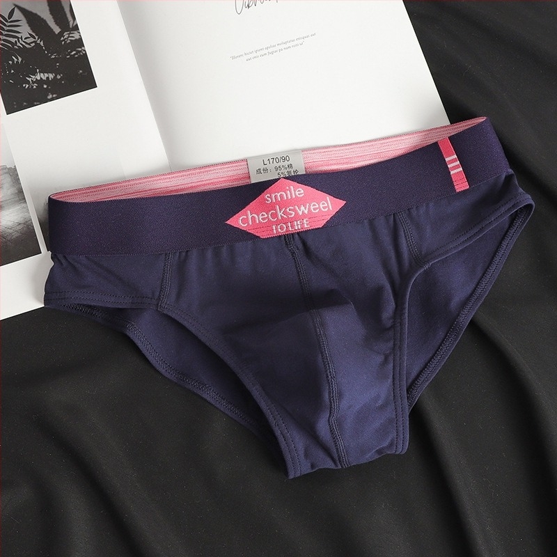 Férfi pamut alsónemű, légáteresztő, kötött anyag, alacsony derekú, stílus alsónemű