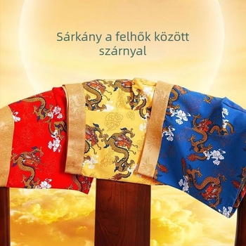 Férfi pamut boxeralsó sárkány mintával – légáteresztő, alacsony derék, tavaszra