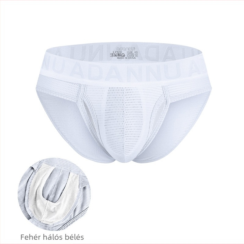Férfi nylon alsónemű – lélegző, nyom nélkül formázó, fenéket emelő, kötött, alacsony derekú