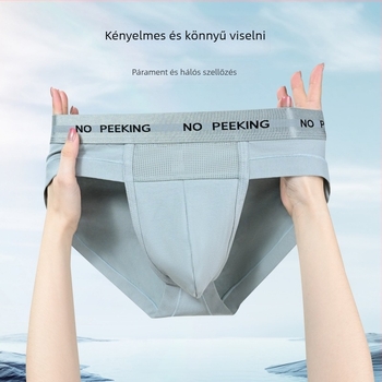 Pamut férfi boxerek, lélegzőek, nagy zsebbel, egyszerű szövésű