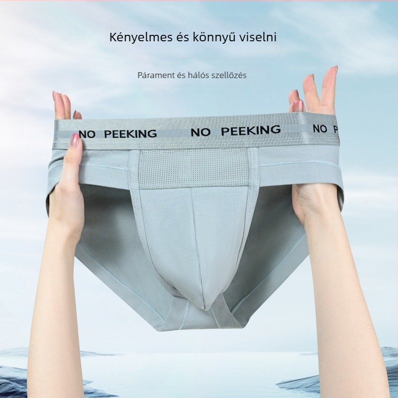 Pamut férfi boxerek, lélegzőek, nagy zsebbel, egyszerű szövésű