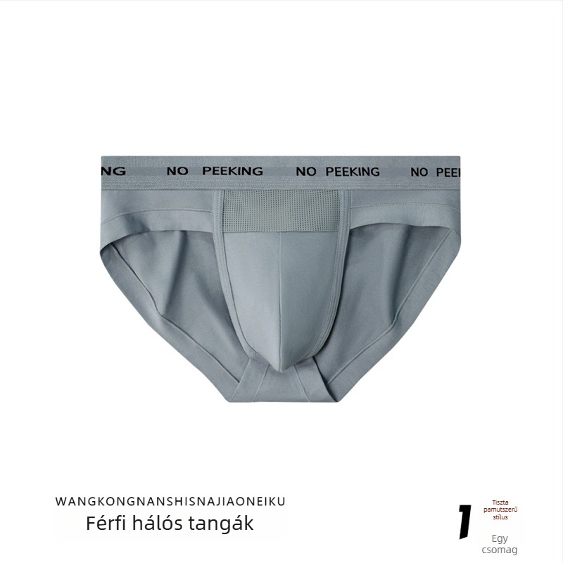 Pamut férfi boxerek, lélegzőek, nagy zsebbel, egyszerű szövésű