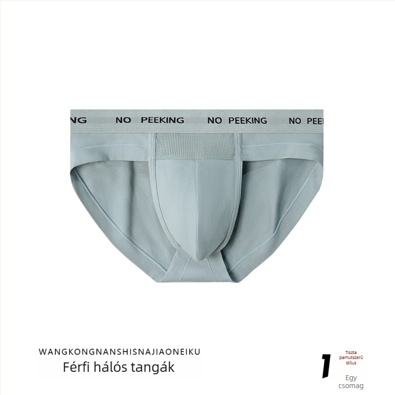 Pamut férfi boxerek, lélegzőek, nagy zsebbel, egyszerű szövésű