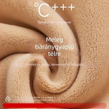 Női meleg báránygyapjú termos mellény vastag fleece-béléssel