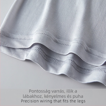 Férfi selyem boxer rövidnadrág U-alakú tasakkal, 100% Mulberry selyem, kettős rétegű lélegző kötött anyag, középmagas derék