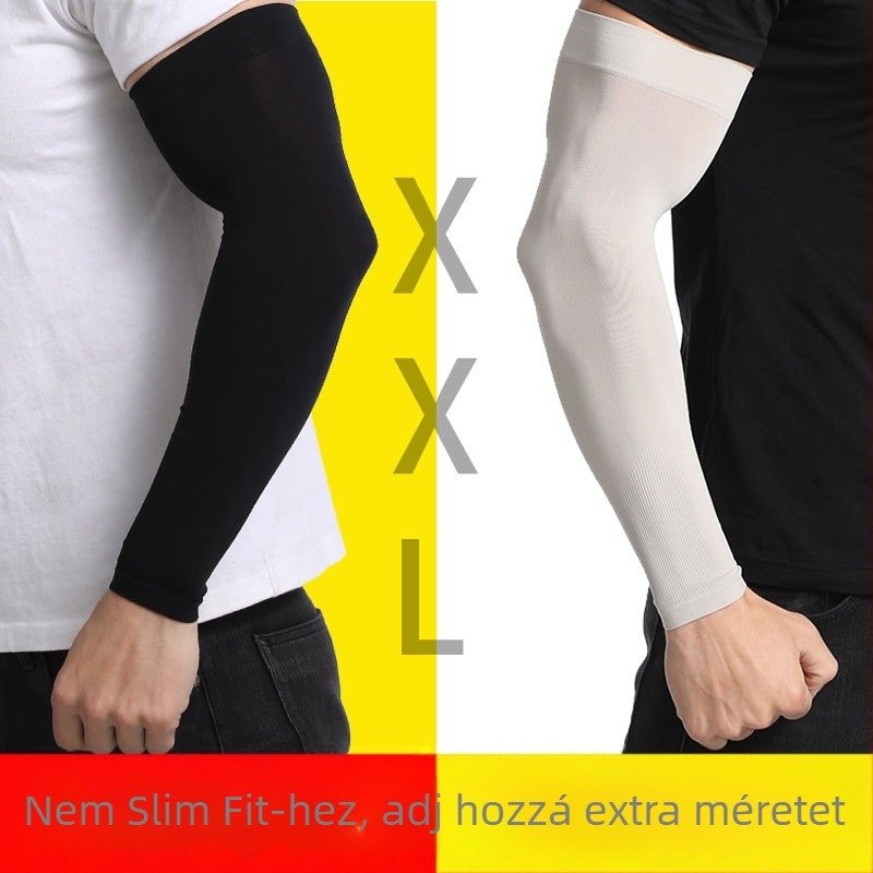Karvédő ujj ice silk knit anyagból, UV védelem, nyári kerékpározáshoz és vezetéshez