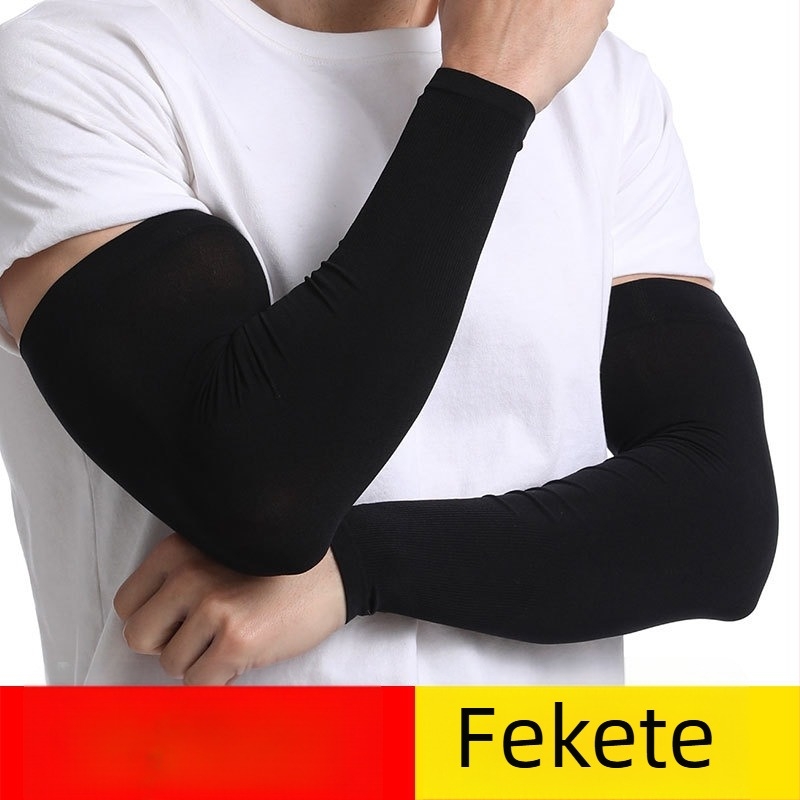 Karvédő ujj ice silk knit anyagból, UV védelem, nyári kerékpározáshoz és vezetéshez