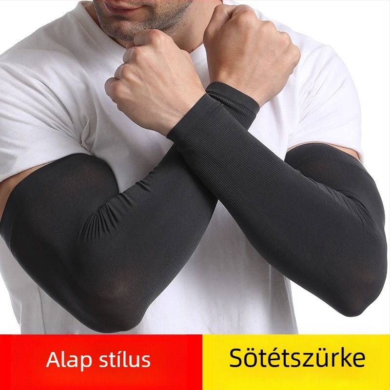 Karvédő ujj ice silk knit anyagból, UV védelem, nyári kerékpározáshoz és vezetéshez