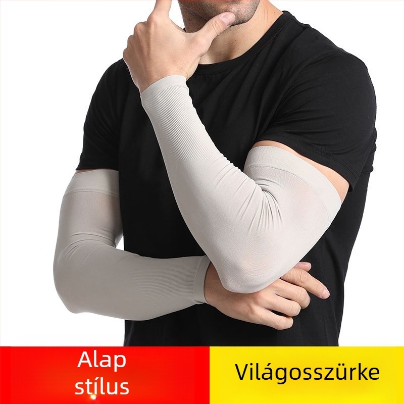 Karvédő ujj ice silk knit anyagból, UV védelem, nyári kerékpározáshoz és vezetéshez