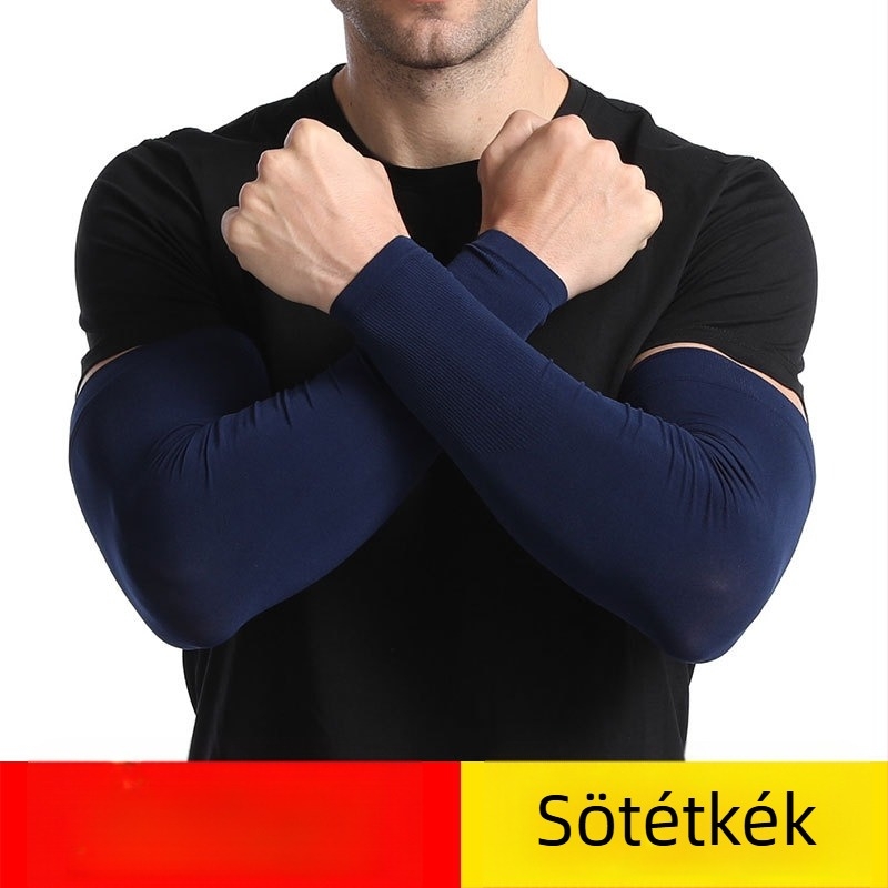 Karvédő ujj ice silk knit anyagból, UV védelem, nyári kerékpározáshoz és vezetéshez