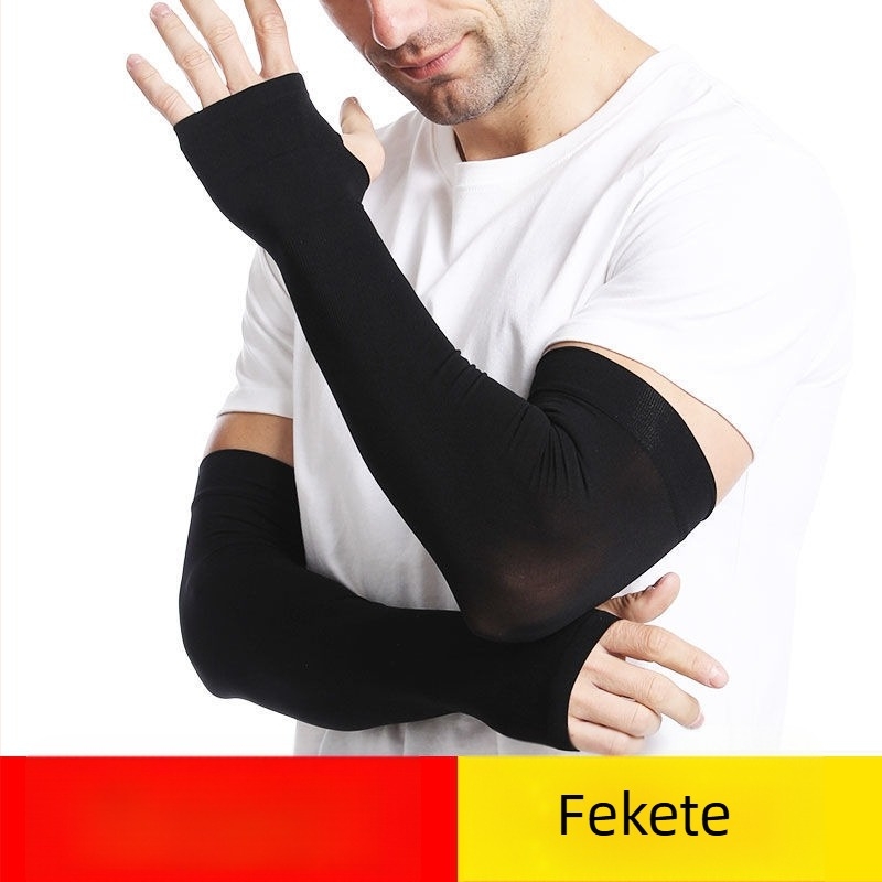 Karvédő ujj ice silk knit anyagból, UV védelem, nyári kerékpározáshoz és vezetéshez
