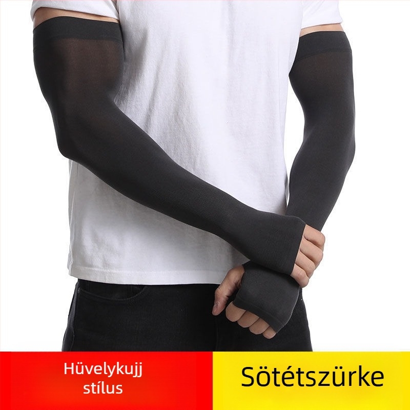 Karvédő ujj ice silk knit anyagból, UV védelem, nyári kerékpározáshoz és vezetéshez