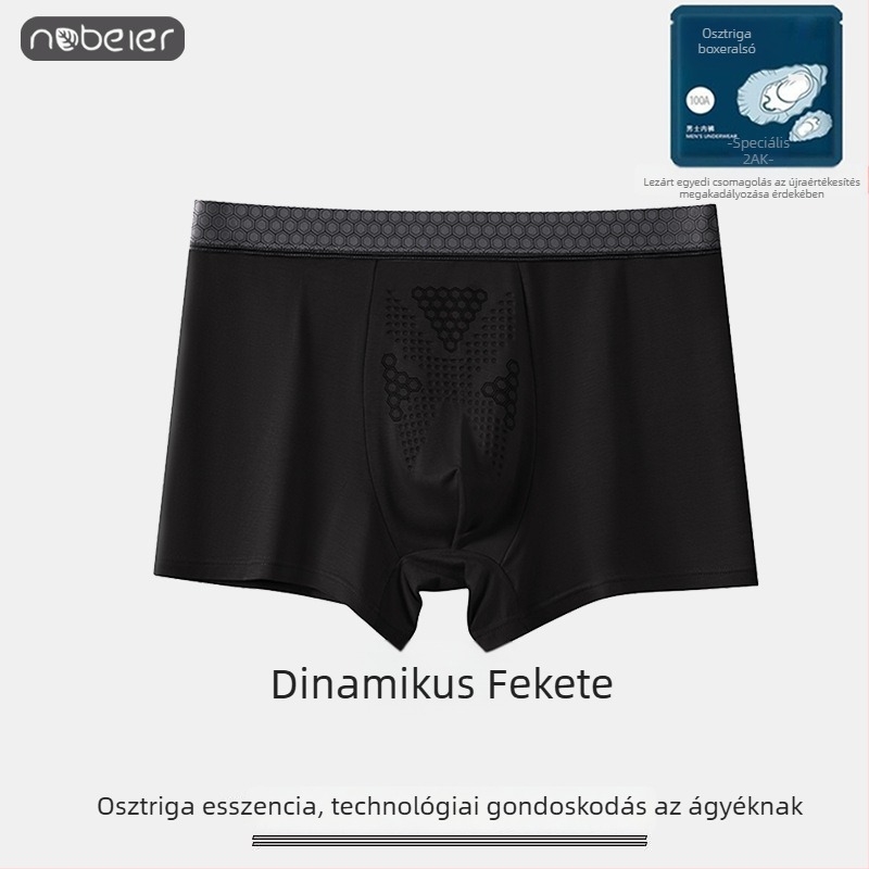 Modal férfi alsónemű, méhsejt mintás, légáteresztő anyag és turmalin masszázs részecskékkel, 100A, egyedi csomagolás
