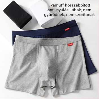 Férfi középmagas pamut boxeralsó – lélegző, izzadságot felszívó, dörzsölés elleni, sportos alsó
