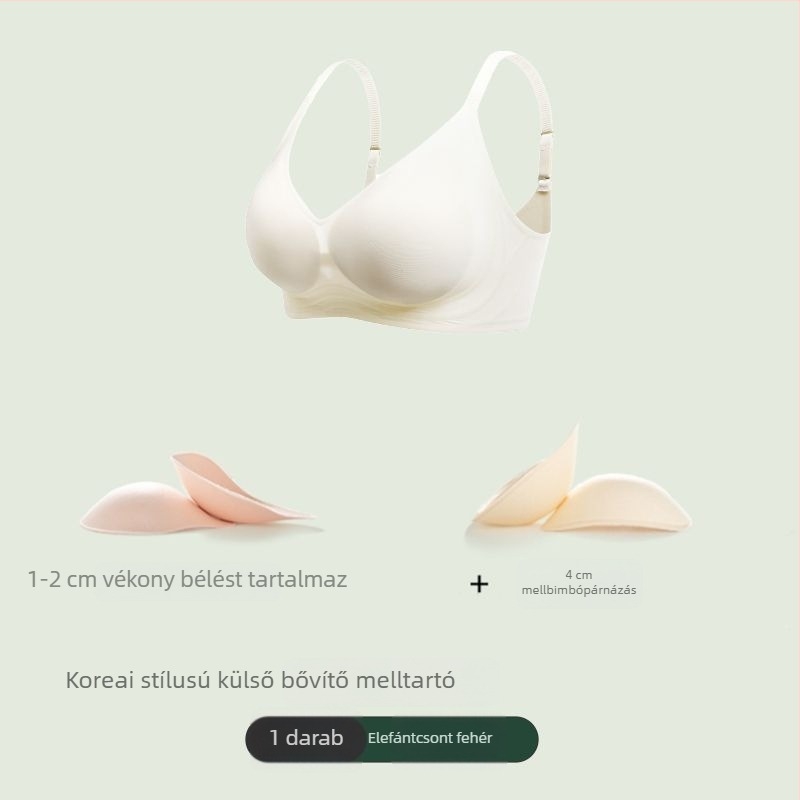 Seamless melltartó, 6 cm oldalsó bővítéssel és 4 cm-es emeléssel, koreai ihletésű fazon a látványosabb dekoltázsért, karcsúbb derék és hátformázó dizájn