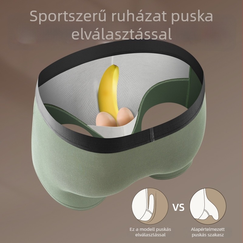 Férfi sportos boxeralsó Modal 60S, hosszított kivitel, antibakteriális, lélegző, különálló ágyék terület